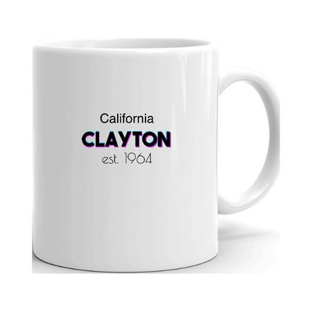 

Tri Color Clayton California Ceramic Dishwasher And Microwave Safe Mug By Undefined Gifts