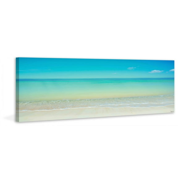 Scenic Beach by Parvez Taj Painting Print on Wrapped Canvas