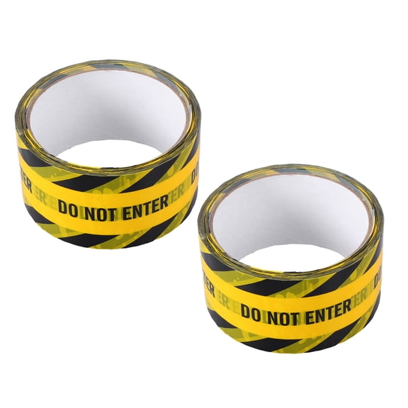 2 Rolls of Warning Tape Warning Barrier Tape Multi-function Caution Tape Self-adhesive Warning Tape Practical Warning Tape Adhesive Marking Tape Do Not Enter Tape Multi-function Warning Tape