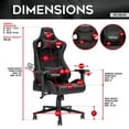 thumbnail image 4 of Techni Sport TS-83 Ergonomic High Back Racer Style PC Gaming Chair with Memory Foam Seat, Black RTA-TS83-BK, 4 of 18