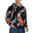 thumbnail image 2 of Goofa Tricolor Koi Fish Trio for Men's Hooded Sweatshirt - Lightweight Pullover Hoodie with Kangaroo Pocket, Perfect for Everyday Wear-Large, 2 of 7