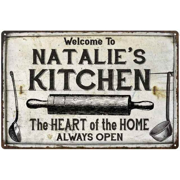Natalie S Kitchen Farmhouse Sign 8 X 12 High Gloss Metal 208120033219 Walmart Com Walmart Com
