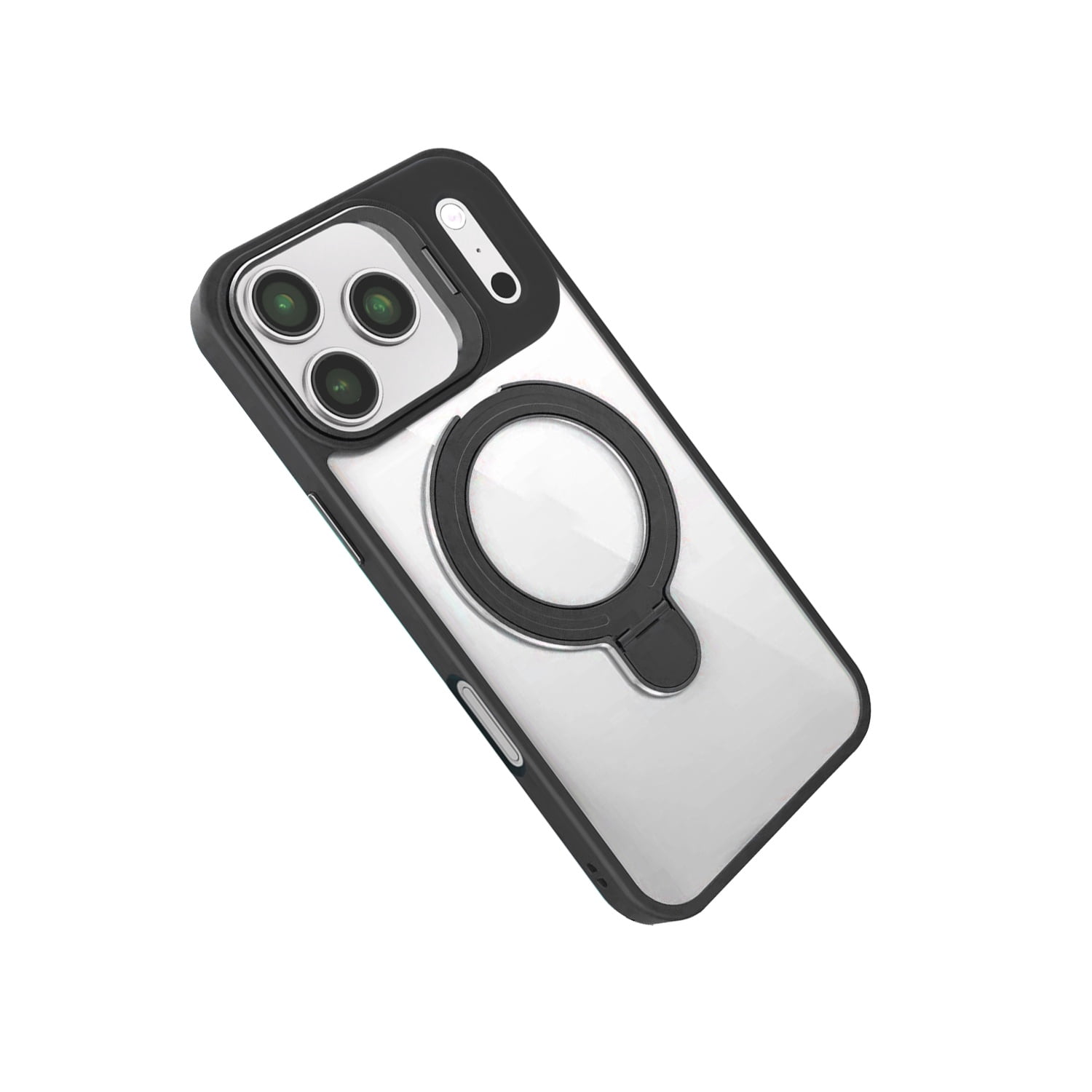 Magnetic Clear Case with 2 Kickstands & Camera Lens for iPhone 17 Pro Max