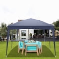 thumbnail image 5 of Heavy Duty Canopy Tent, SYNGAR 9.8' x 19.7' Outdoor Extra Large Tent, Patio Waterproof Gazebo Shelter, Folding Camping Party Tent with Carry Bag, for Backyard, Garden, Lawn, Blue, D7360, 5 of 11