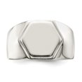 thumbnail image 4 of Auriga Fine Jewelry Stainless Steel Polished Signet Men's Ring Size 10, 4 of 7
