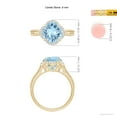 thumbnail image 5 of ANGARA Natural Round 2.3 ct Aquamarine Rope Pattern Split Shank Cocktail Ring in 14K Yellow Gold for Women (Size-9mm) | March Birthstone, Anniversary, Jewelry Gift for Women | Natural Aquamarine Ring, 5 of 9