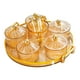 thumbnail image 1 of Bandeja de frutas secas, plato para servir dividido con asa, tarro para , recipiente para secos para banquete, accesorios de regalo, Ámbar, 1 of 8