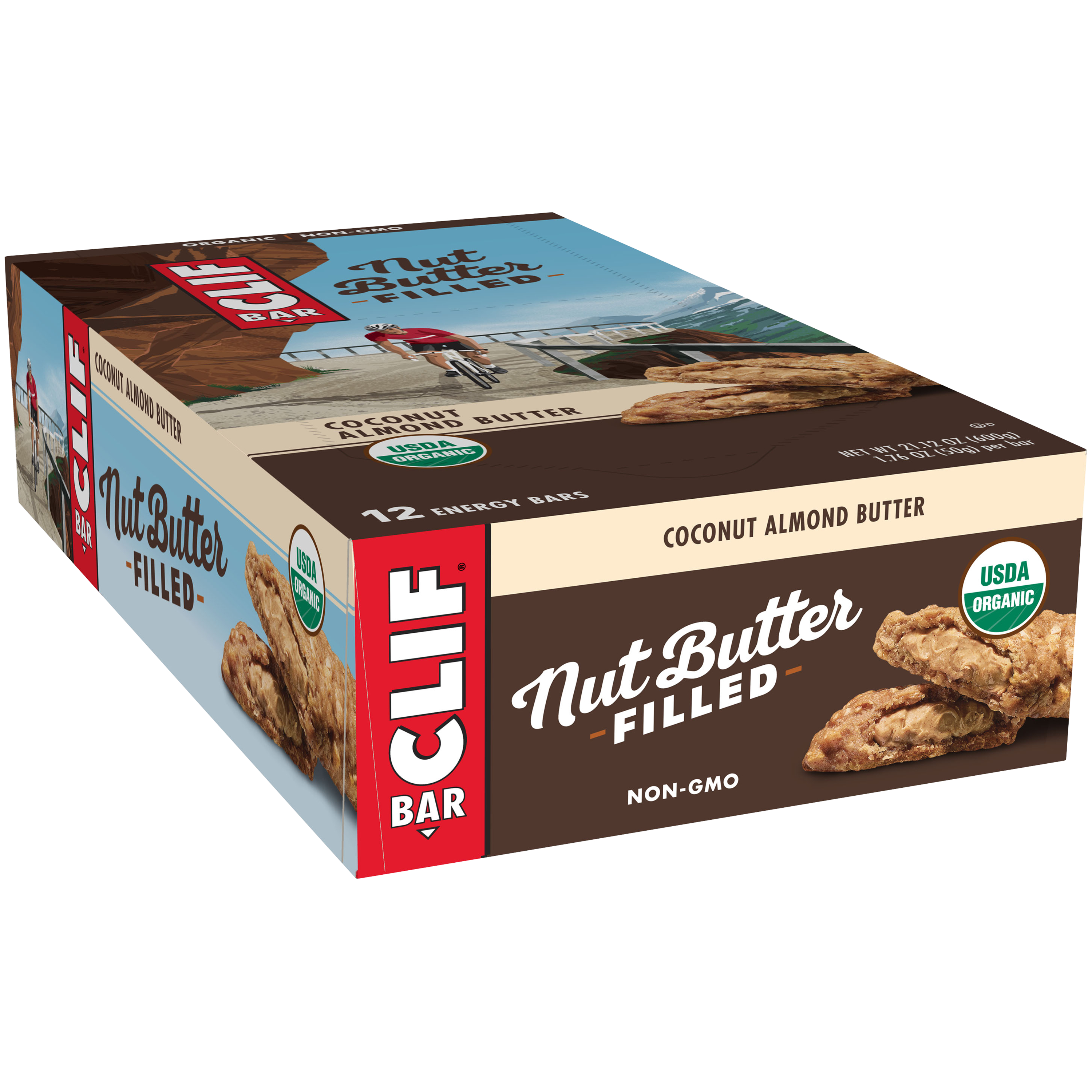 Clif Bar, Nut Butter Filled, Coconut Almond Butter, 12 Energy Bars, 1.