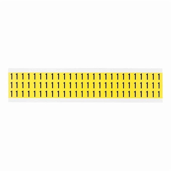 Brady Number Label, 1, 1/2in.Hx11/32in.W, Vinyl 3410-1