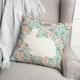 thumbnail image 3 of Creative Products White Rabbit with Roses 18 x 18 Spun Poly Pillow, 3 of 3