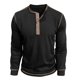 thumbnail image 4 of pstuiky Camisas para hombre de manga larga, Camisa básica de manga larga con cuello redondo y transpirable de color sólido a la moda informal para hombre Tops de hombre m, 4 of 7