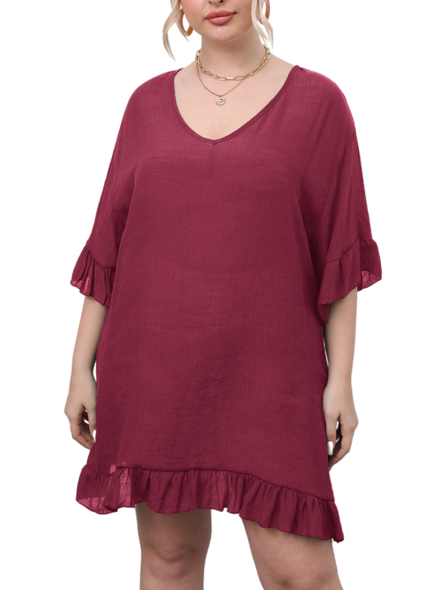 Lumento Ladies Bohemian Pool Cover Up Hawaiian Swimsuit Kaftan Tops