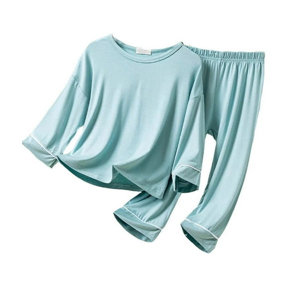 Kids Boys Pajamas Set Soft Crewneck Pullover Top Spring Fall Pajamas Pjs for Girls Size 6-7 Years Kids Clothes