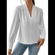 thumbnail image 3 of Blusas de Trabajo para Mujer, Blusas de Larga, Blusas de Oficina con Cuello en V, Blusas de para Mujer M, 3 of 10