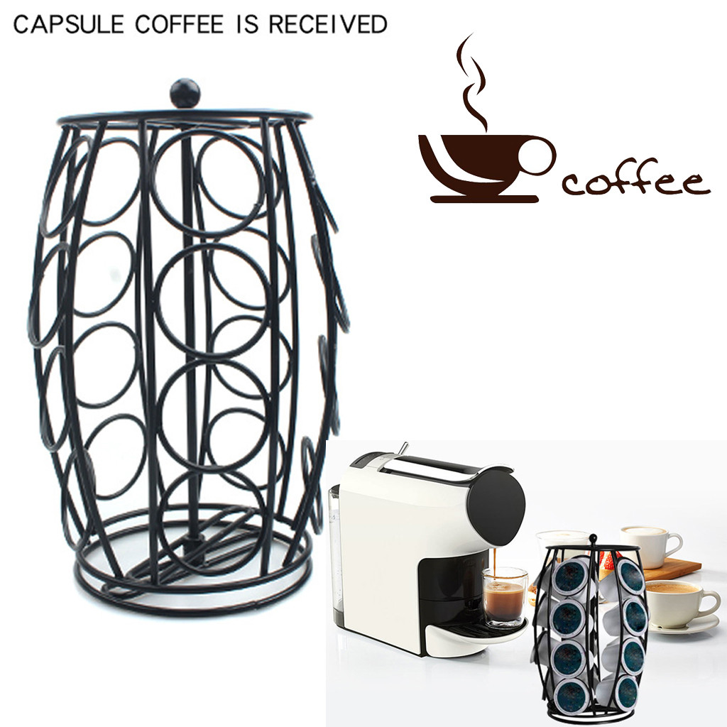 Coffee Capsules Rotate Holder Stand Dispenser Rack Storage