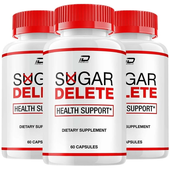 Sugar Delete Capsules – SugarDelete Sugar Optimizer Pills Advanced Supplement, All Natural, Sugar Delete Maximum Strength Formula, Glycogen Support, 3 Pack, 180 Capsules