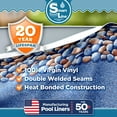 thumbnail image 4 of SmartLine 24' Round Rock Island Overlap Above Ground Swimming Pool Liner, 48"/52" Height, 20 Gauge, 4 of 6