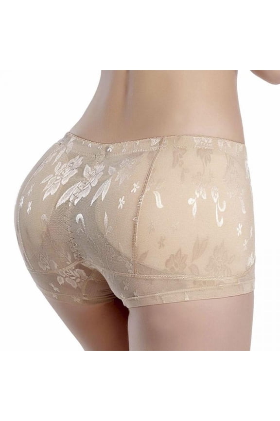 Women Middle Waist Underwear Abundant Buttocks Padded Lady Seamless Butt Lift Lingerie Hip Up Control Panties