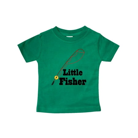 

Inktastic Little Fisher Fishing Gift Baby Boy or Baby Girl T-Shirt