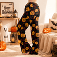 thumbnail image 5 of Halloween Pajama Pants  Soft Sleep Bottoms, Funny Print Wide Leg Fall Pajamas Casual Elastic Waist Lounge Pants, 5 of 9
