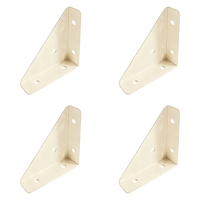 Visland 4 Pcs Équerres d'Angle Droit en Acier Laminé à Froid Équerres de Coin Renforcement en Acier à 90 Degrés Connecteurs de Meubles Résistants à la Rouille
