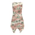 thumbnail image 6 of HELLHERO Tropical Palm Floral Women's Sleeveless Dress for Party Graduation, Side Pockets With Side Pockets Sleeveless Dresses, 6 of 8