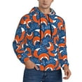 thumbnail image 2 of Naloa Abstract Vintage Fox and Plants Men's Casual Hooded Collar Drawstring Hoodies Pullover Sweatshirts Casual Long Sleeve Shirts-4X-Large, 2 of 7
