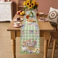 thumbnail image 2 of Easter Bunny Table Runner 48 Inches Long Farmhouse Dress Scarves, Spring Easter Eggs Floral Sage Green Check Dining Tablerunner for Coffee Table/Kitchen Island/Party Décor, 13" x 48", 2 of 8