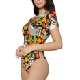 thumbnail image 2 of Easygdp Sloth on the Branch Women's One-Piece Swimsuit Slim Fit Crew Neck Bodysuit Athletic Swimwear with Concealed Buckle - Medium, 2 of 9