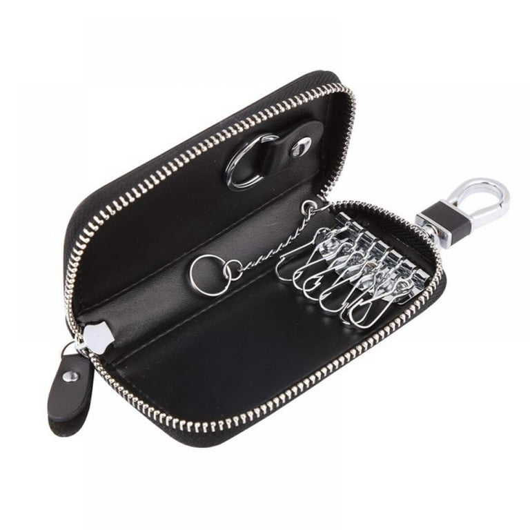Black Leather Key Pouch, Men's Leather Accessories