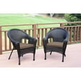thumbnail image 3 of Jeco Wicker Patio Chair in Brown and Tan (Set of 2), 3 of 5