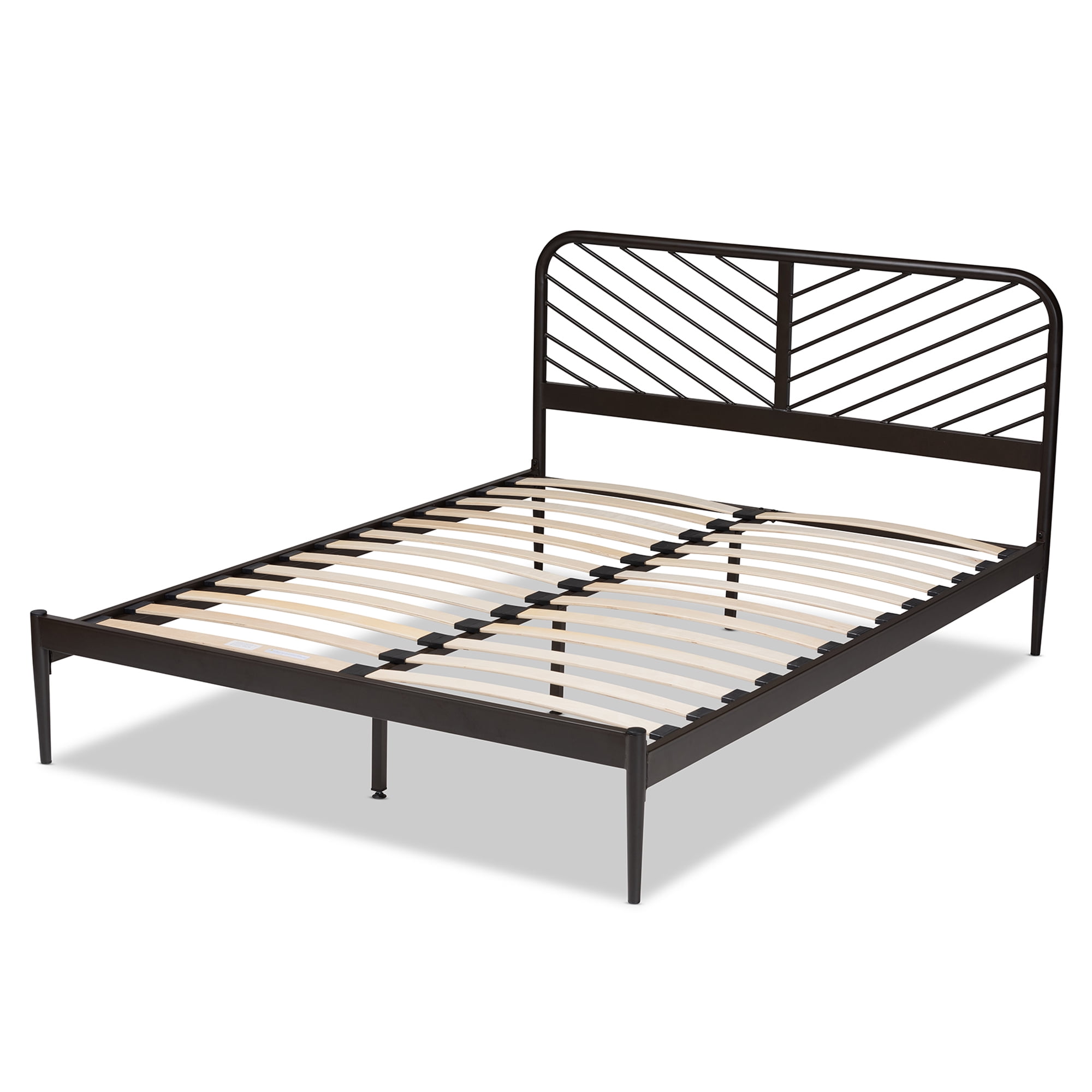 Baxton Studio Dora Modern Engineered Wood Platform Bed, Queen, Black