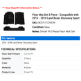 thumbnail image 2 of Floor Mat Set 3 Piece - Compatible with 2015 - 2018 Land Rover Discovery Sport 2016 2017, 2 of 2