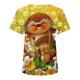thumbnail image 5 of Camiseta de manga corta con cuello redondo y estampado informal de verano para mujer Pompotops hfajkhk135012, 5 of 5