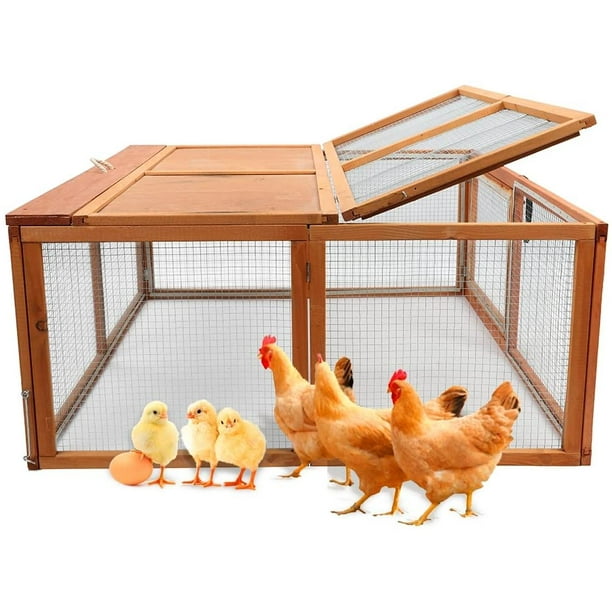 Wooden Small Animal Chicken Coop Rabbit Hutch Bunny House Gage