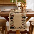 thumbnail image 2 of Rdsfhsp Autumn Botanical Linen Table Runner 13x72 Inch, Pumpkin Leaf Bird Pattern Table Runner for Dining Table Decor, Fall Harvest Kitchen Farmhouse Decoration, 2 of 5