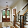 thumbnail image 6 of LNC 3-Light Matte Black and Brown Wood Globe Shape Chandelier For Foyer and Dining Room, 6 of 13