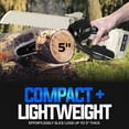 thumbnail image 4 of Sun Joe 20V ECOSHARP Cordless Handheld Chainsaw, 6-Inch, Black, X20-SAW-4A-BLK, 4 of 5