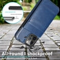 thumbnail image 5 of Entronix Wallet Case Compatible with iPhone 16 Pro Max, Card Holder Flip Cover, Navy Blue, 5 of 7