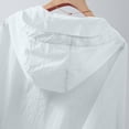 thumbnail image 5 of MORESEC Women's Plus Size Summer Fall Windbreaker Jackets Solid Casual Loose Thin Outerwear Lightweight Travel Beach Tops, White 2XL, 5 of 9