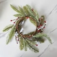 thumbnail image 5 of Festive Christmas Wreath with Pinecones, Red Berries, and Snowy Accents for Holiday Home Décor, 22 Inches, 5 of 5