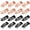 Black, Rose Gold, variant on 32 count Hair Clips Set - 3 Prong Double Grip Metal Barrettes and Combs for Women and Girls, Hair Accessories (Rose , Black)