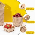 thumbnail image 3 of 60 Pack Pulp Fiber Berry Basket, for Strawberry Blueberry Raspberry Grape Cherry, Produce Basket Containers, 3 of 7