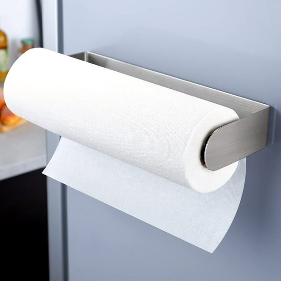 YIGII Magnetic Paper Towel Holder Fridge Strong Magnetic Kitchen Towel Holder for Refrigerator, Grill ,Tool Box Cabinets,Stainless Steel