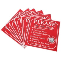 unbranded Pcs Bathroom Signs Do Not Flush Warning Sticker Press Stickers Men and Women Office Red