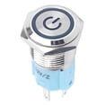 thumbnail image 2 of Interruptor de Botón Pulsador Impermeable Gloria de Acero Inoxidable 12V Con Luz LED Roja, 2 of 9