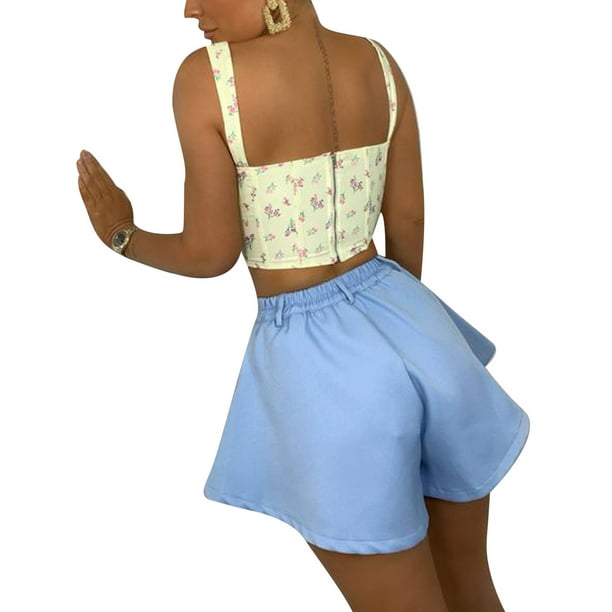 Boiiwant Women High Waist Wide Leg Shorts Ruffle Flare A Line Tennis Skort with Pockets Summer Fashion Shorts Walmart