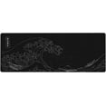 thumbnail image 2 of Extended Large Anime Black Mouse Pad The Great Wave off Kanagawa Painting Big Gaming Mouse Mat XXL Non-Slip Water-Resistant Rubber Base Computer Keyboard Mat Full Desk Mousepad 3D Pattern Keyboard Mat, 2 of 5