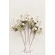 thumbnail image 4 of Flor artificial Pompon Mum, 5 mini crisantemos de seda sintética con tallos, flores artificiales de relleno para bodas, para ramos y centros de mesa., 4 of 4