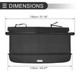 thumbnail image 7 of Unique Bargains Retractable Cargo Cover for Subaru Outback Rear Luggage Security Shield Shade Black Carbon Fiber, 7 of 7